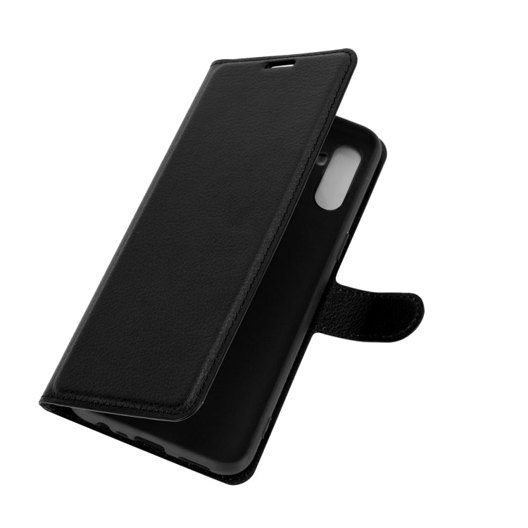 For OPPO Realme C3 Fingerprint-free version Litchi Texture Horizontal Flip Protective Case with Holder & Card Slots & Wallet