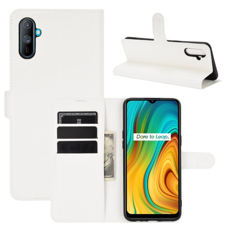 For OPPO Realme C3 Fingerprint-free version Litchi Texture Horizontal Flip Protective Case with Holder & Card Slots & Wallet