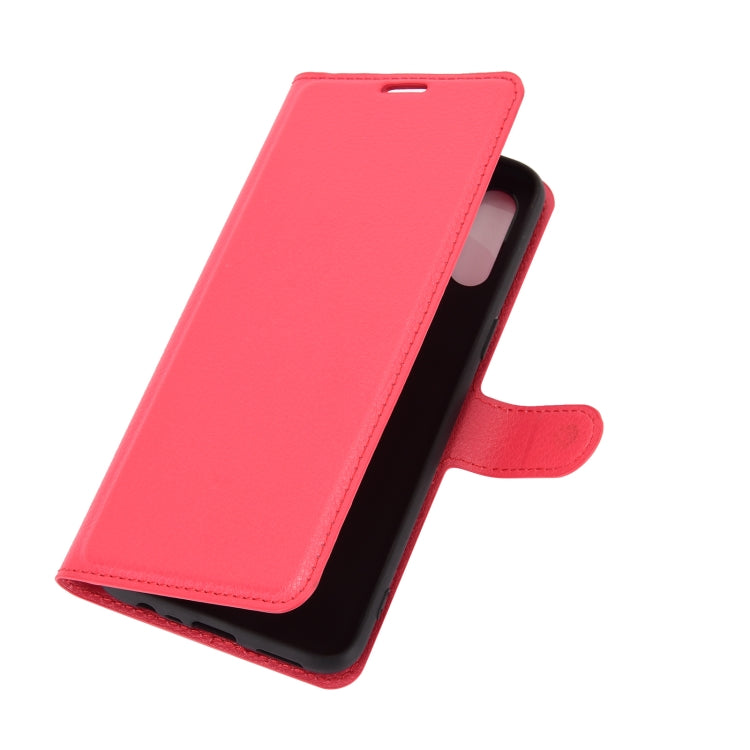 For OPPO Realme C3 Fingerprint-free version Litchi Texture Horizontal Flip Protective Case with Holder & Card Slots & Wallet