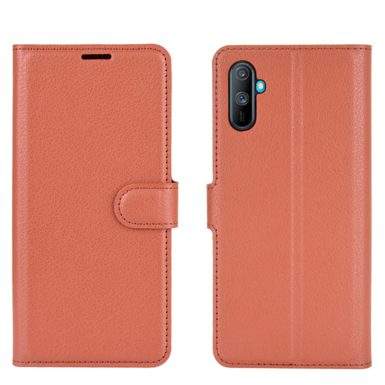 For OPPO Realme C3 Fingerprint-free version Litchi Texture Horizontal Flip Protective Case with Holder & Card Slots & Wallet