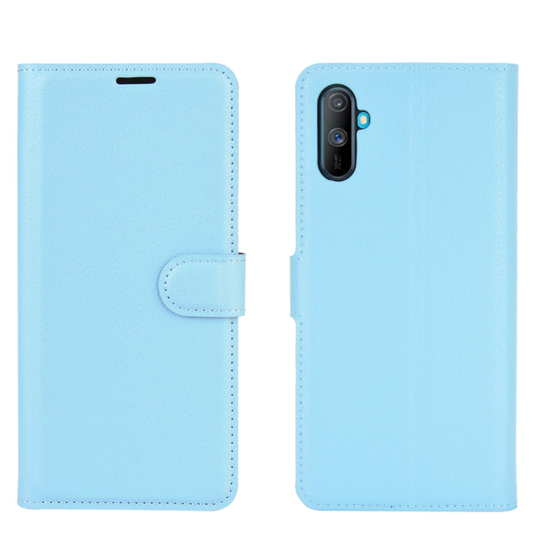 For OPPO Realme C3 Fingerprint-free version Litchi Texture Horizontal Flip Protective Case with Holder & Card Slots & Wallet