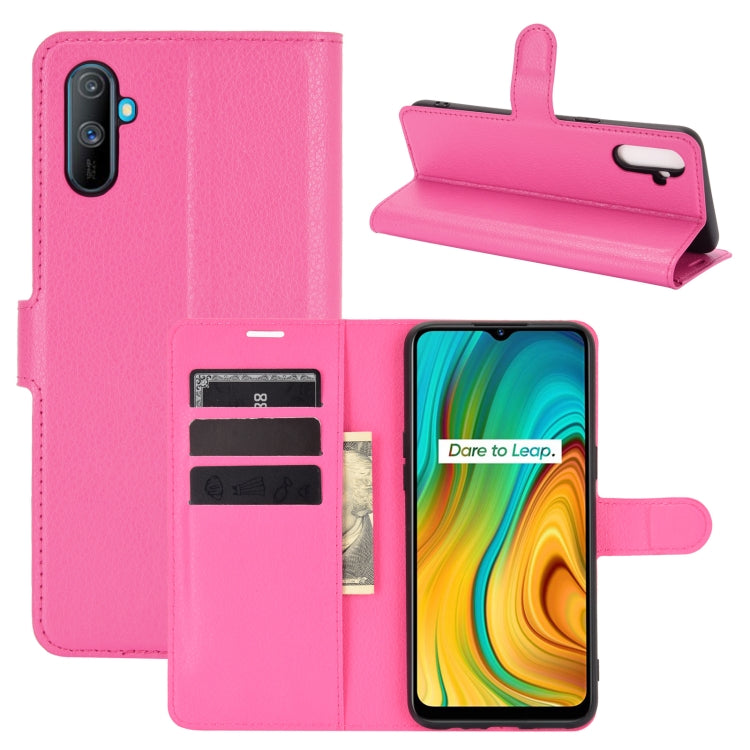 For OPPO Realme C3 Fingerprint-free version Litchi Texture Horizontal Flip Protective Case with Holder & Card Slots & Wallet