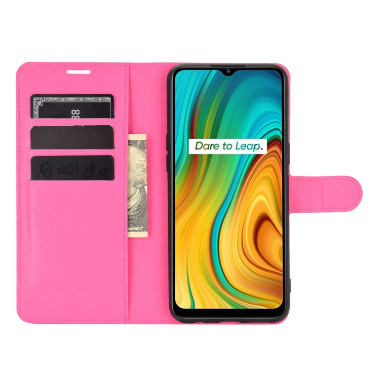 For OPPO Realme C3 Fingerprint-free version Litchi Texture Horizontal Flip Protective Case with Holder & Card Slots & Wallet