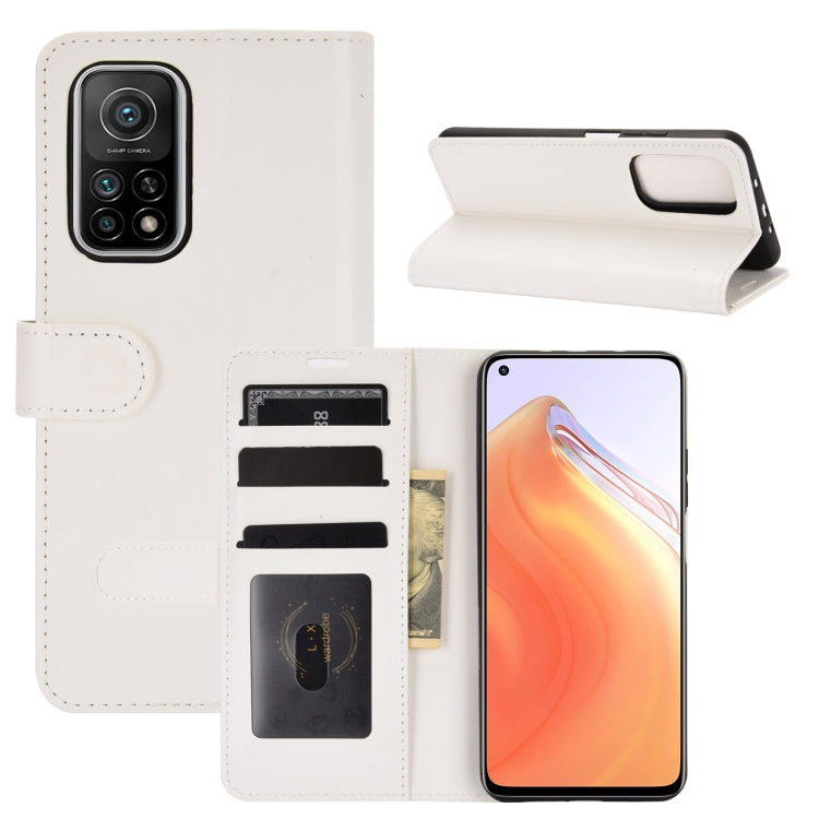For Xiaomi Mi 10T / 10T Pro R64 Texture Single Horizontal Flip Protective Case with Holder & Card Slots & Wallet& Photo Frame