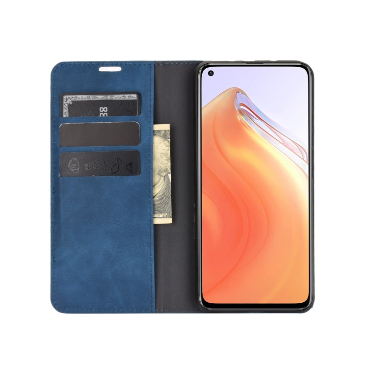 For Xiaomi Mi 10T / 10T Pro Retro-skin Business Magnetic Suction Leather Case with Holder & Card Slots & Wallet