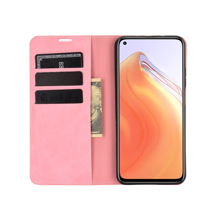 For Xiaomi Mi 10T / 10T Pro Retro-skin Business Magnetic Suction Leather Case with Holder & Card Slots & Wallet