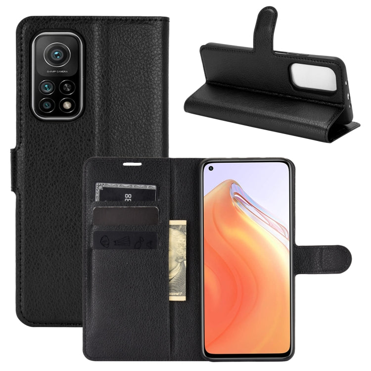 For Xiaomi Mi 10T / 10T Pro Litchi Texture Horizontal Flip Protective Case with Holder & Card Slots & Wallet