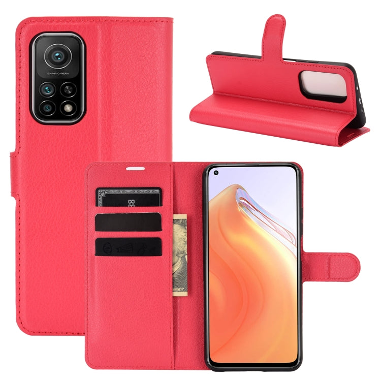 For Xiaomi Mi 10T / 10T Pro Litchi Texture Horizontal Flip Protective Case with Holder & Card Slots & Wallet