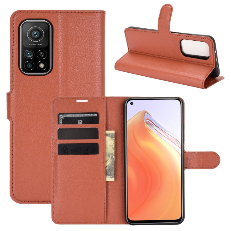 For Xiaomi Mi 10T / 10T Pro Litchi Texture Horizontal Flip Protective Case with Holder & Card Slots & Wallet