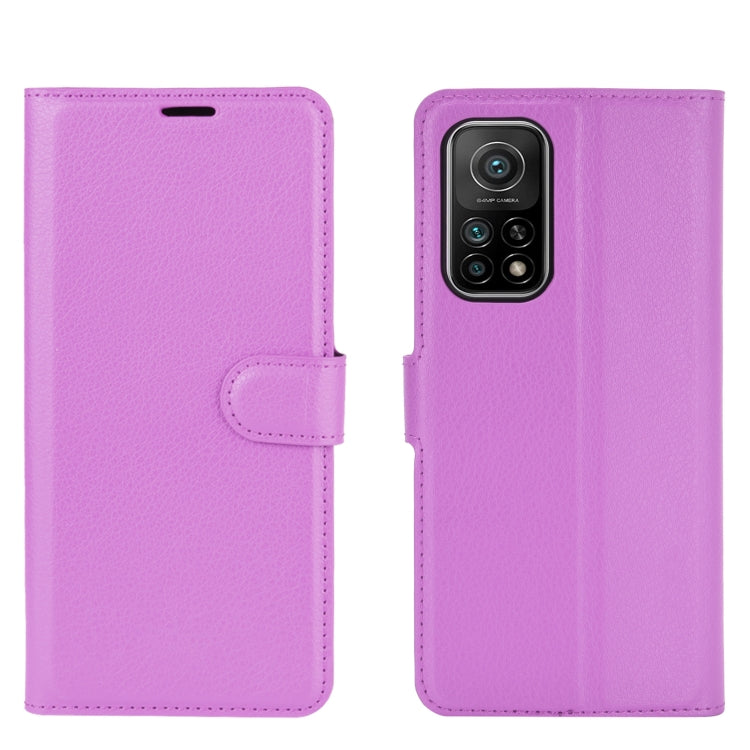 For Xiaomi Mi 10T / 10T Pro Litchi Texture Horizontal Flip Protective Case with Holder & Card Slots & Wallet