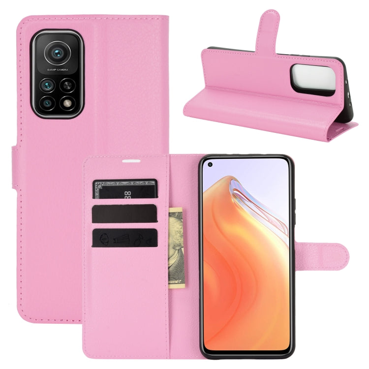 For Xiaomi Mi 10T / 10T Pro Litchi Texture Horizontal Flip Protective Case with Holder & Card Slots & Wallet
