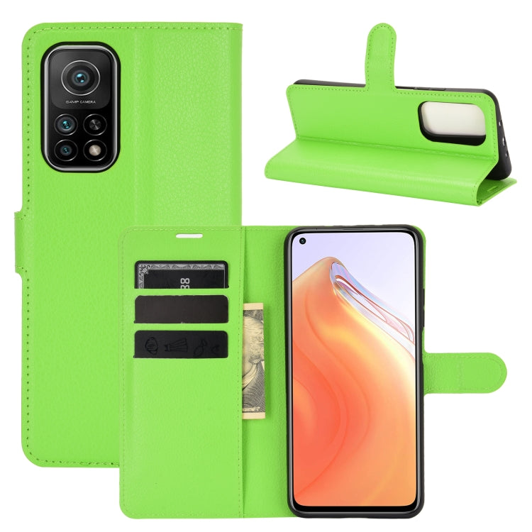 For Xiaomi Mi 10T / 10T Pro Litchi Texture Horizontal Flip Protective Case with Holder & Card Slots & Wallet