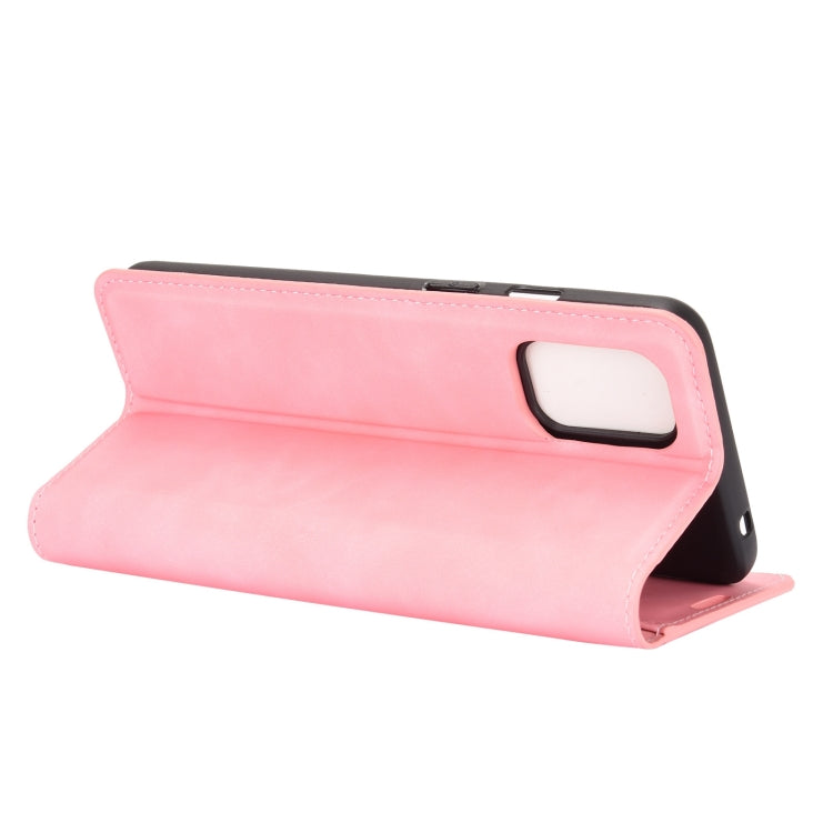 For OnePlus 8T Retro-skin Business Magnetic Suction Leather Case with Holder & Card Slots & Wallet