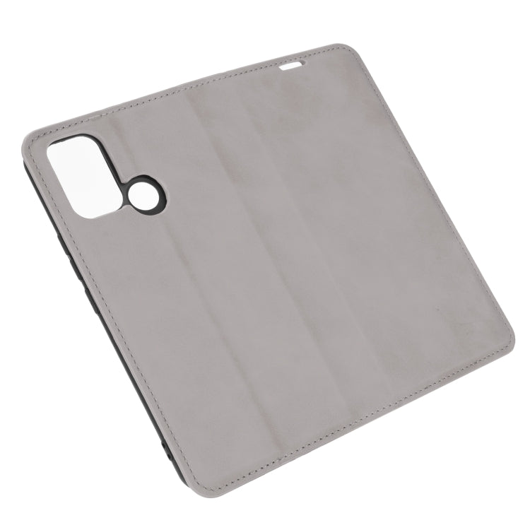 For OPPO Realme 7i / Realme C17 Retro-skin Business Magnetic Suction Leather Case with Holder & Card Slots & Wallet