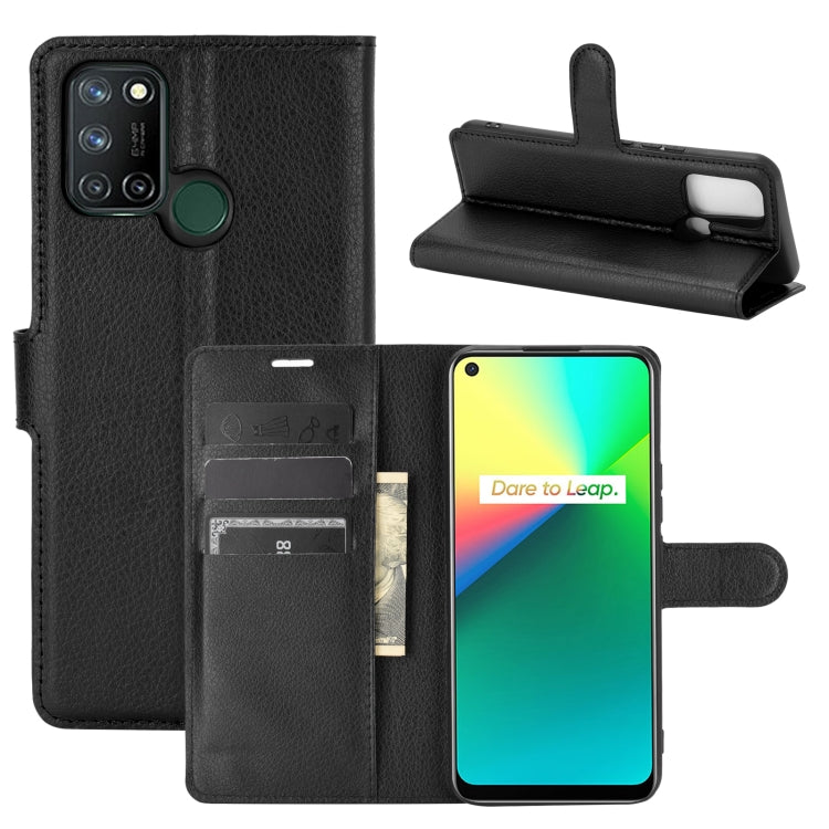 For OPPO Realme 7i / Realme C17 Litchi Texture Horizontal Flip Protective Case with Holder & Card Slots & Wallet