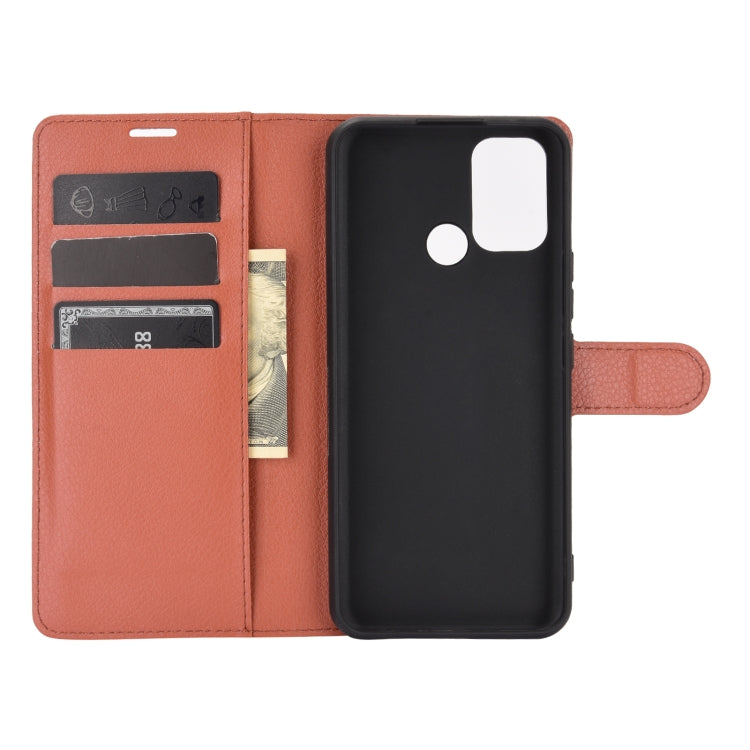 For OPPO Realme 7i / Realme C17 Litchi Texture Horizontal Flip Protective Case with Holder & Card Slots & Wallet