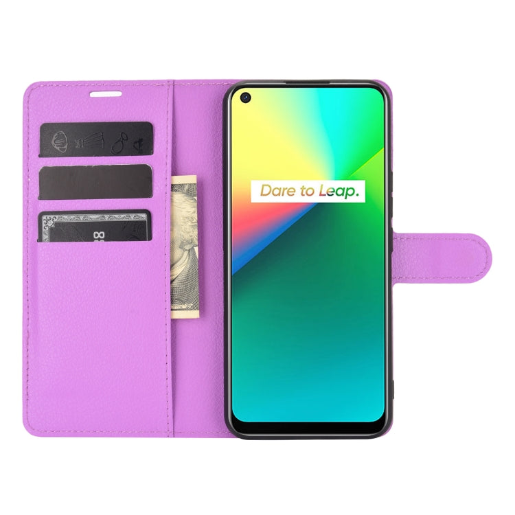 For OPPO Realme 7i / Realme C17 Litchi Texture Horizontal Flip Protective Case with Holder & Card Slots & Wallet