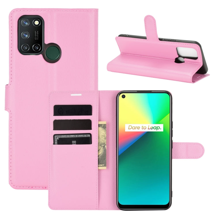 For OPPO Realme 7i / Realme C17 Litchi Texture Horizontal Flip Protective Case with Holder & Card Slots & Wallet