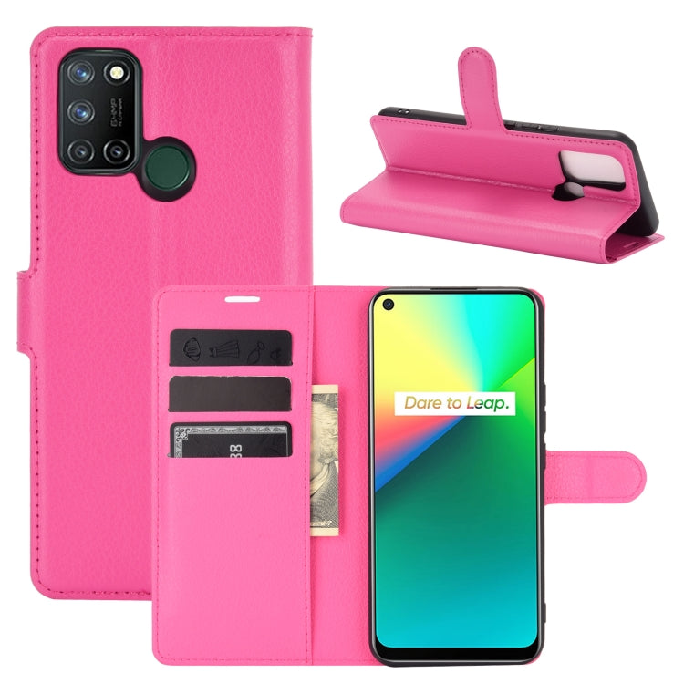 For OPPO Realme 7i / Realme C17 Litchi Texture Horizontal Flip Protective Case with Holder & Card Slots & Wallet