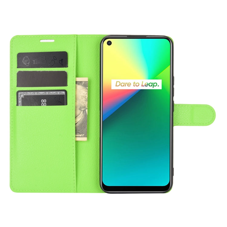 For OPPO Realme 7i / Realme C17 Litchi Texture Horizontal Flip Protective Case with Holder & Card Slots & Wallet