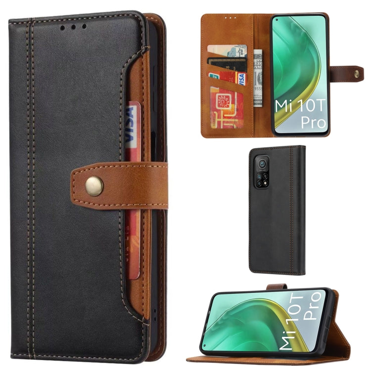 For Xiaomi Mi 10T / 10T Pro Calf Texture Double Fold Clasp Horizontal Flip Leather Case with Photo Frame & Holder & Card Slots & Wallet