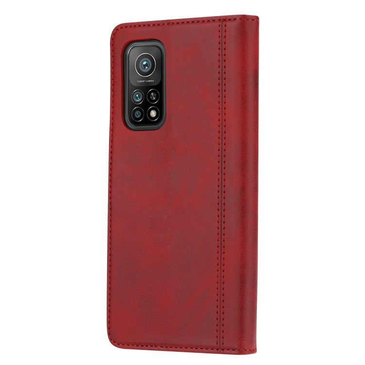 For Xiaomi Mi 10T / 10T Pro Calf Texture Double Fold Clasp Horizontal Flip Leather Case with Photo Frame & Holder & Card Slots & Wallet