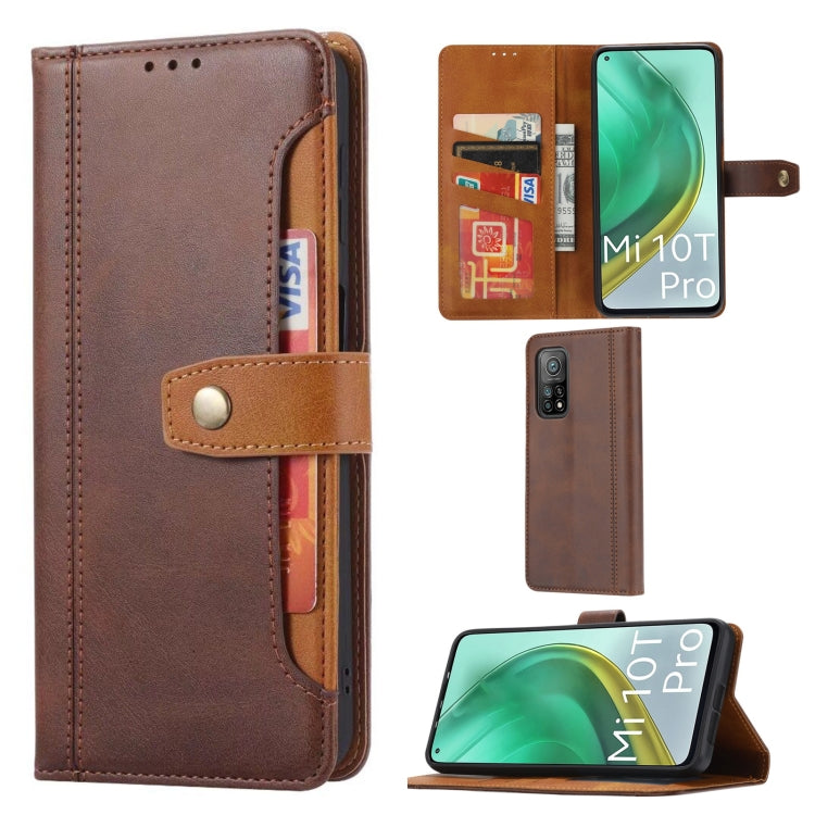 For Xiaomi Mi 10T / 10T Pro Calf Texture Double Fold Clasp Horizontal Flip Leather Case with Photo Frame & Holder & Card Slots & Wallet
