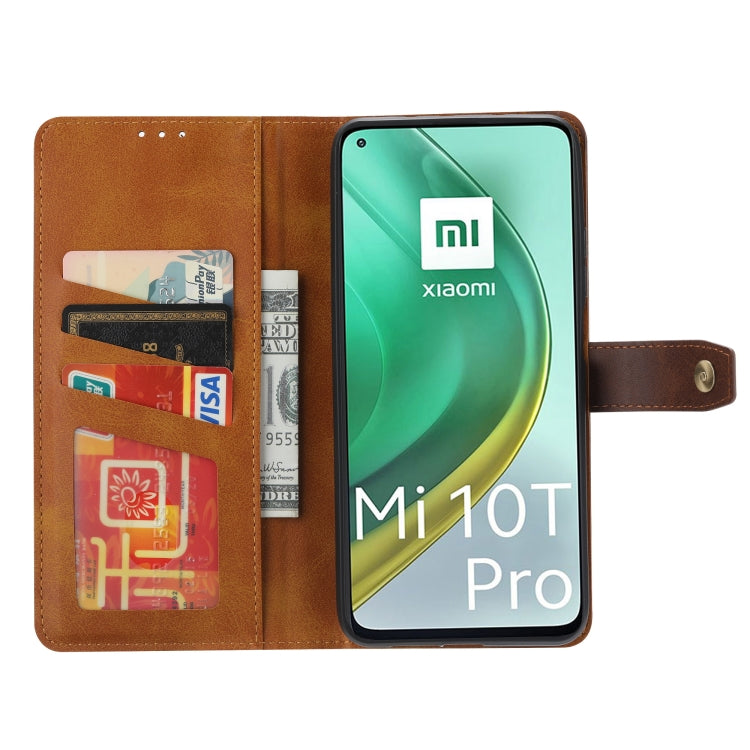 For Xiaomi Mi 10T / 10T Pro Calf Texture Double Fold Clasp Horizontal Flip Leather Case with Photo Frame & Holder & Card Slots & Wallet