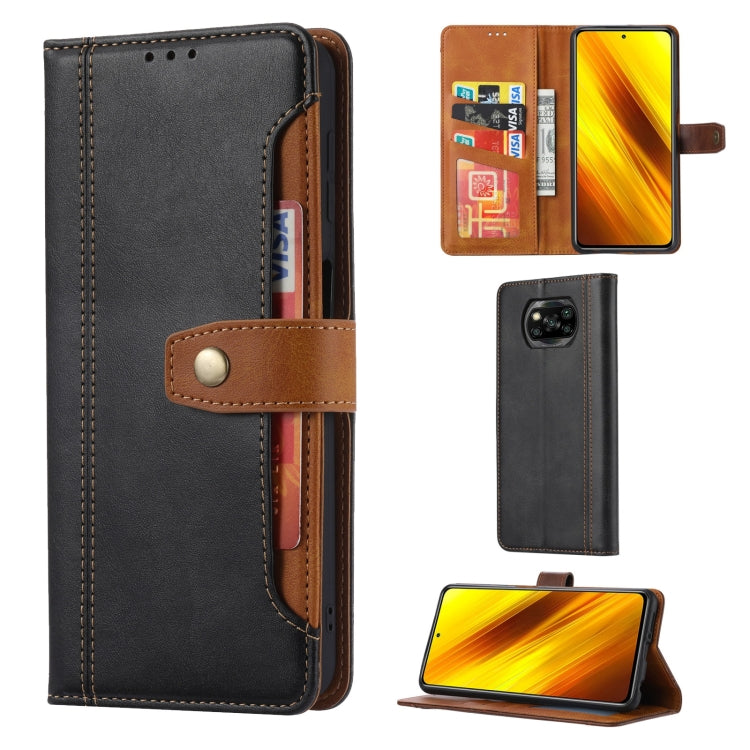 For Xiaomi POCO X3 NFC / X3 Calf Texture Double Fold Clasp Horizontal Flip Leather Case with Photo Frame & Holder & Card Slots & Wallet