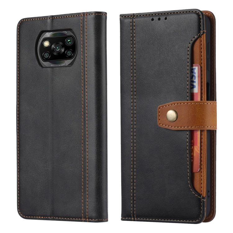 For Xiaomi POCO X3 NFC / X3 Calf Texture Double Fold Clasp Horizontal Flip Leather Case with Photo Frame & Holder & Card Slots & Wallet