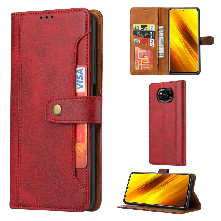 For Xiaomi POCO X3 NFC / X3 Calf Texture Double Fold Clasp Horizontal Flip Leather Case with Photo Frame & Holder & Card Slots & Wallet