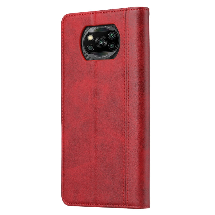 For Xiaomi POCO X3 NFC / X3 Calf Texture Double Fold Clasp Horizontal Flip Leather Case with Photo Frame & Holder & Card Slots & Wallet