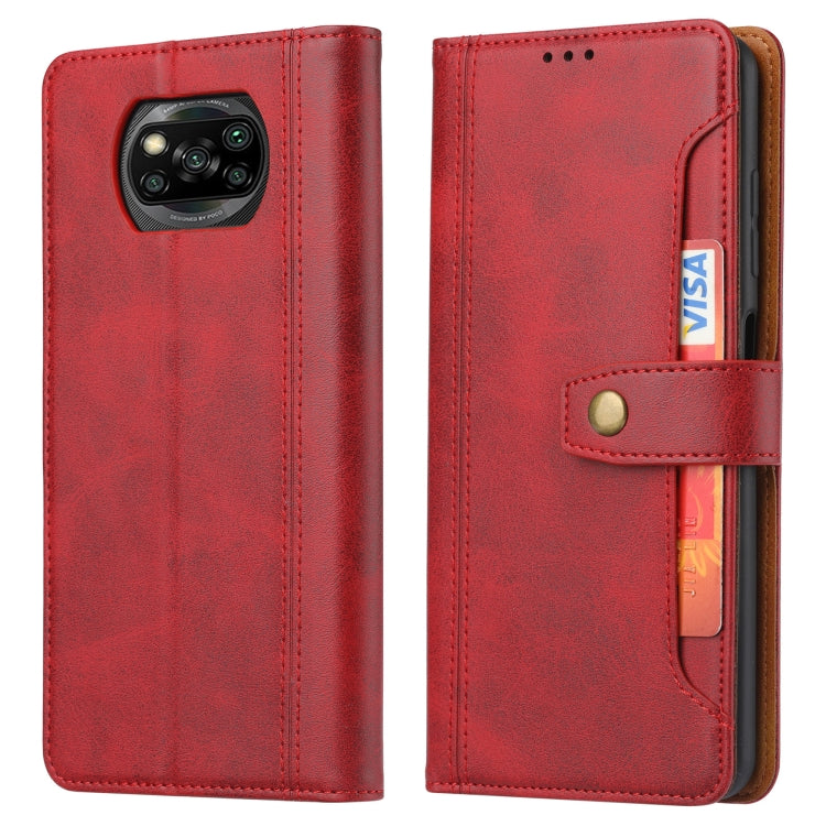 For Xiaomi POCO X3 NFC / X3 Calf Texture Double Fold Clasp Horizontal Flip Leather Case with Photo Frame & Holder & Card Slots & Wallet