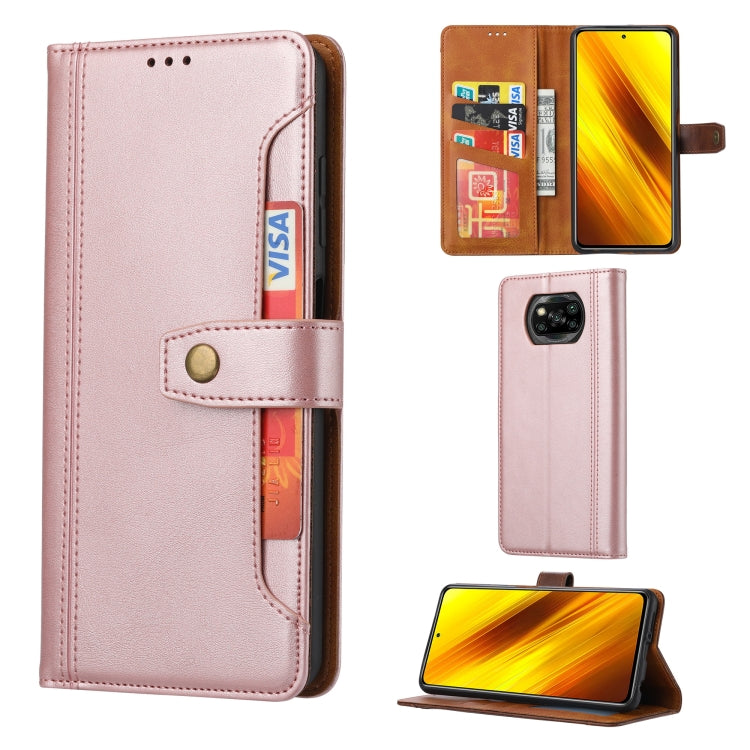 For Xiaomi POCO X3 NFC / X3 Calf Texture Double Fold Clasp Horizontal Flip Leather Case with Photo Frame & Holder & Card Slots & Wallet