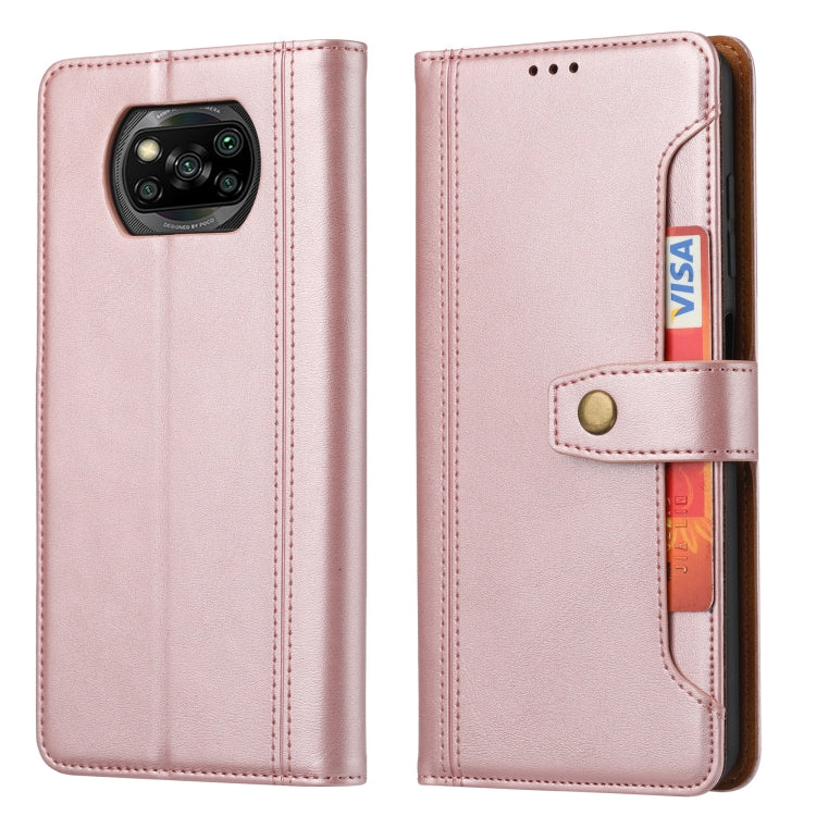 For Xiaomi POCO X3 NFC / X3 Calf Texture Double Fold Clasp Horizontal Flip Leather Case with Photo Frame & Holder & Card Slots & Wallet