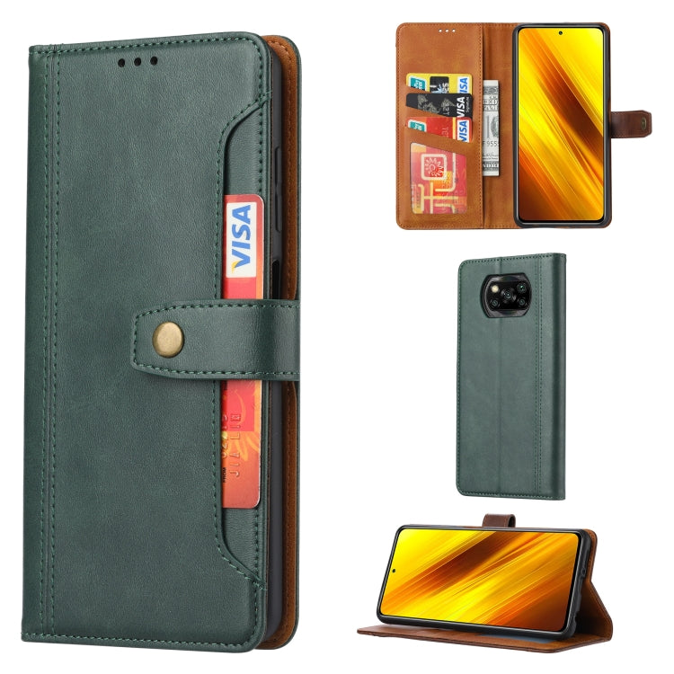 For Xiaomi POCO X3 NFC / X3 Calf Texture Double Fold Clasp Horizontal Flip Leather Case with Photo Frame & Holder & Card Slots & Wallet