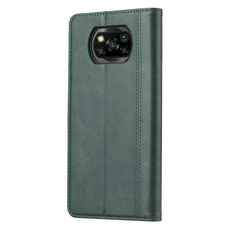 For Xiaomi POCO X3 NFC / X3 Calf Texture Double Fold Clasp Horizontal Flip Leather Case with Photo Frame & Holder & Card Slots & Wallet