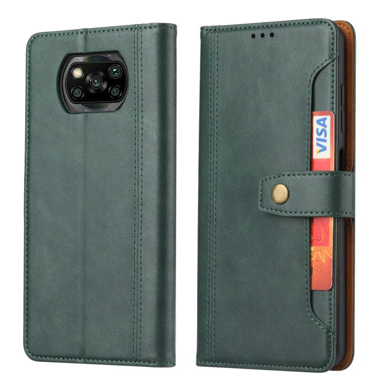 For Xiaomi POCO X3 NFC / X3 Calf Texture Double Fold Clasp Horizontal Flip Leather Case with Photo Frame & Holder & Card Slots & Wallet