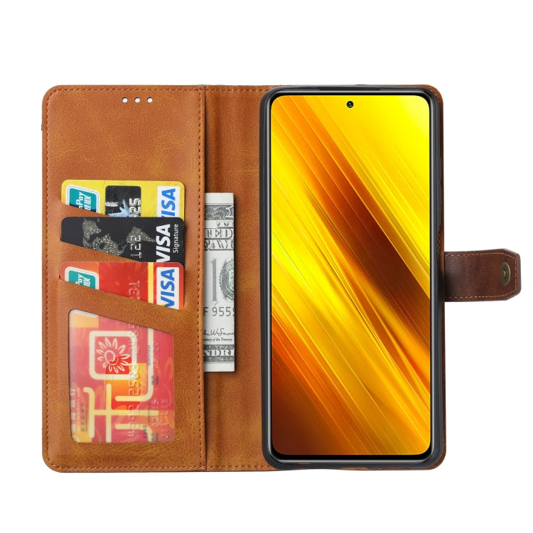For Xiaomi POCO X3 NFC / X3 Calf Texture Double Fold Clasp Horizontal Flip Leather Case with Photo Frame & Holder & Card Slots & Wallet