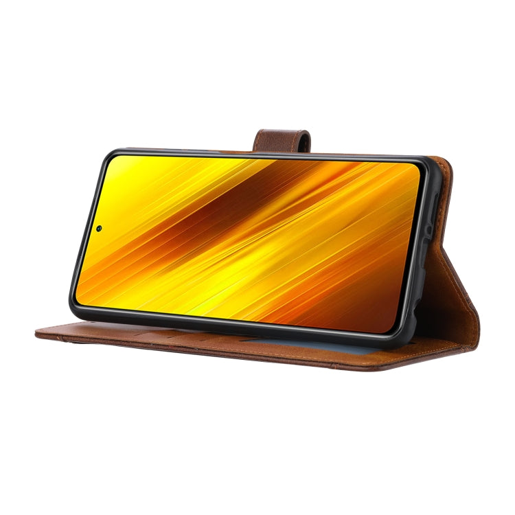 For Xiaomi POCO X3 NFC / X3 Calf Texture Double Fold Clasp Horizontal Flip Leather Case with Photo Frame & Holder & Card Slots & Wallet