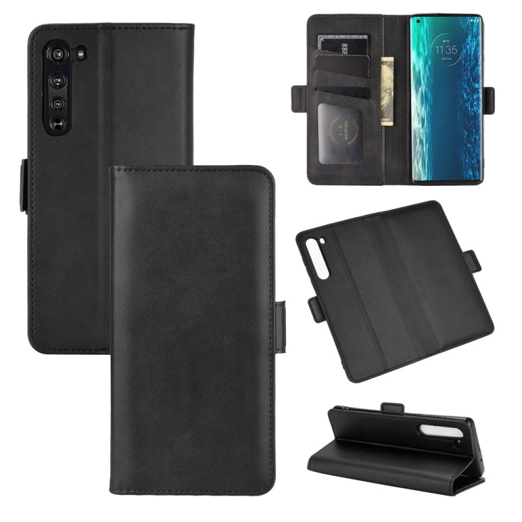 For Motorola Edge Dual-side Magnetic Buckle Horizontal Flip Leather Case with Holder & Card Slots & Wallet