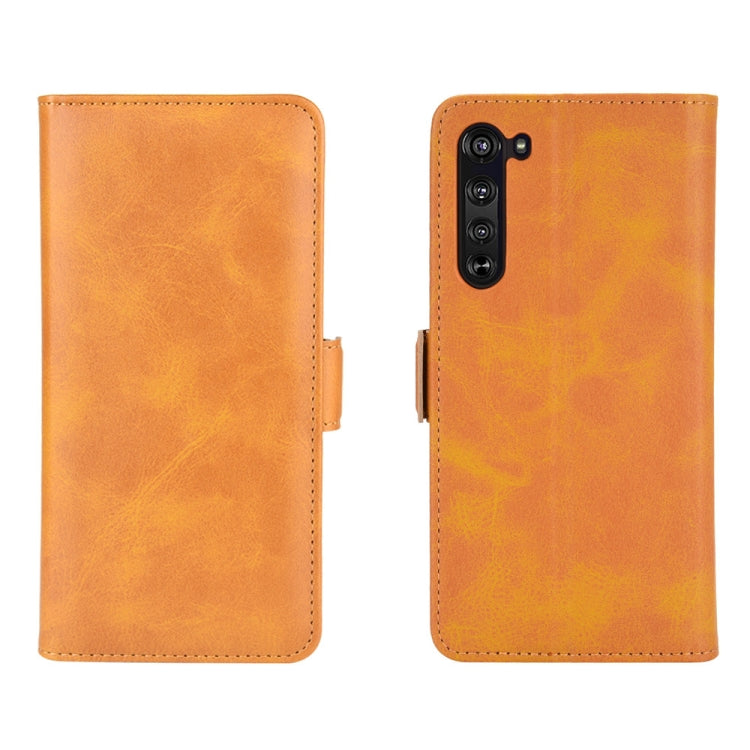 For Motorola Edge Dual-side Magnetic Buckle Horizontal Flip Leather Case with Holder & Card Slots & Wallet