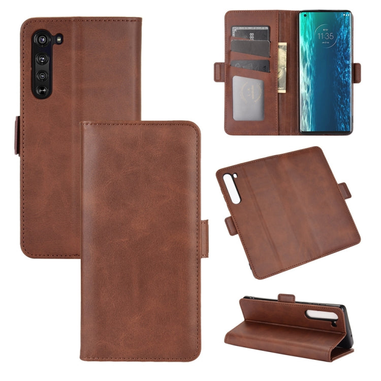 For Motorola Edge Dual-side Magnetic Buckle Horizontal Flip Leather Case with Holder & Card Slots & Wallet