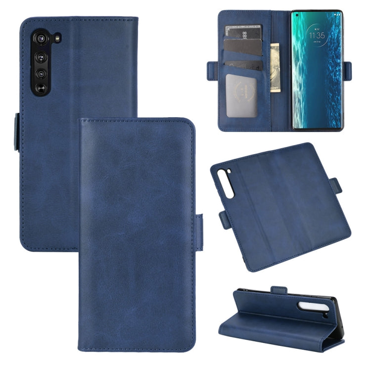 For Motorola Edge Dual-side Magnetic Buckle Horizontal Flip Leather Case with Holder & Card Slots & Wallet