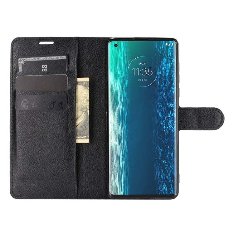 For Motorola Edge Litchi Texture Horizontal Flip Protective Case with Holder & Card Slots & Wallet