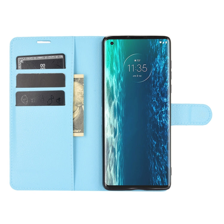 For Motorola Edge Litchi Texture Horizontal Flip Protective Case with Holder & Card Slots & Wallet