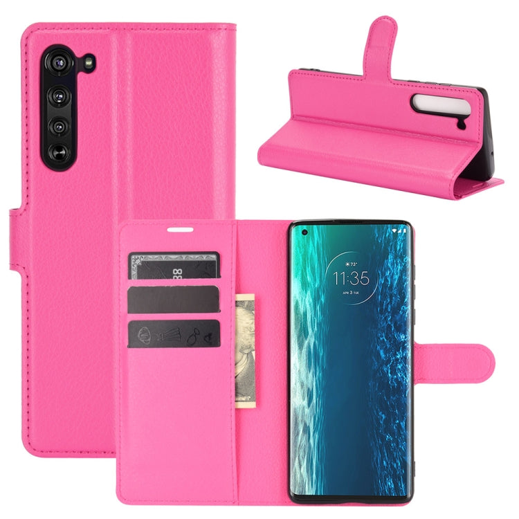 For Motorola Edge Litchi Texture Horizontal Flip Protective Case with Holder & Card Slots & Wallet