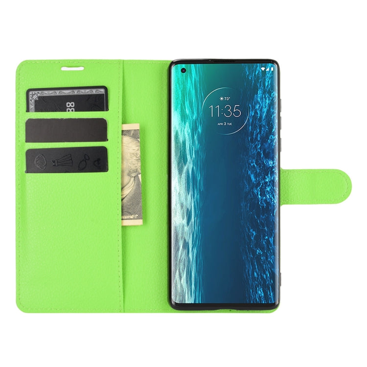 For Motorola Edge Litchi Texture Horizontal Flip Protective Case with Holder & Card Slots & Wallet