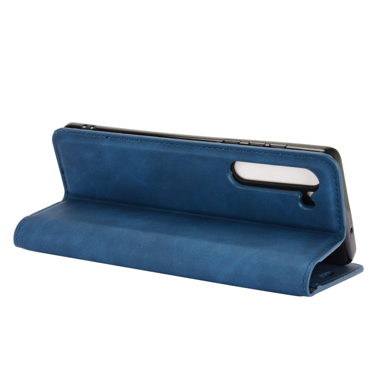 For Motorola Moto Edge Retro-skin Business Magnetic Suction Leather Case with Holder & Card Slots & Wallet