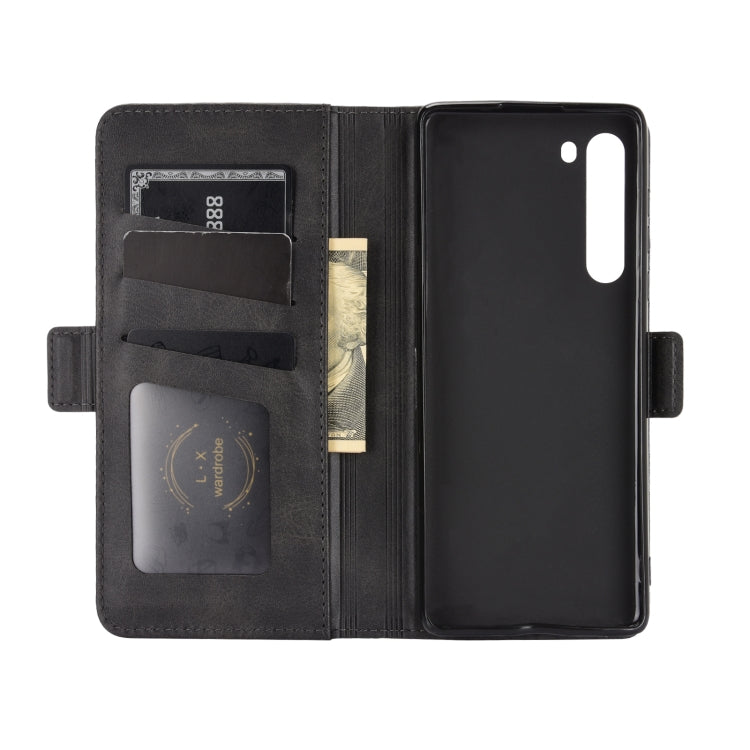 For Motorola Moto Edge Dual-side Magnetic Buckle Horizontal Flip Leather Case with Holder & Card Slots & Wallet